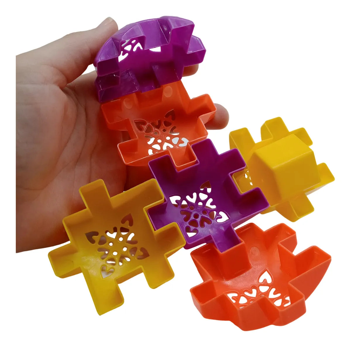Bola Sensorial Quebra-Cabeça 3D com Guizo 9cm - Desenvolve Sensorial - material seguro - Litoral Paulista