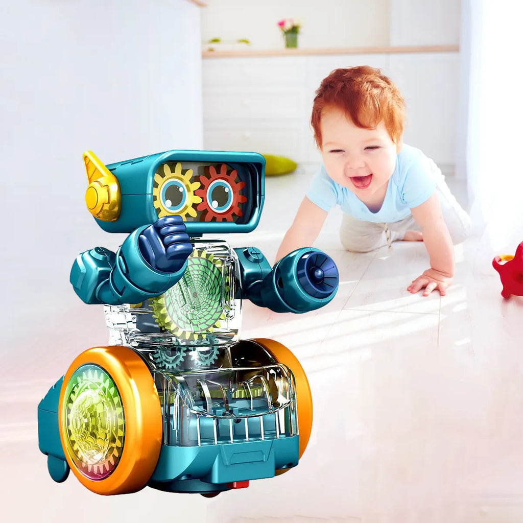 Robô Educativo com Engrenagens Rotativas - Desenvolve Coordenação Motora - material seguro - Litoral Paulista