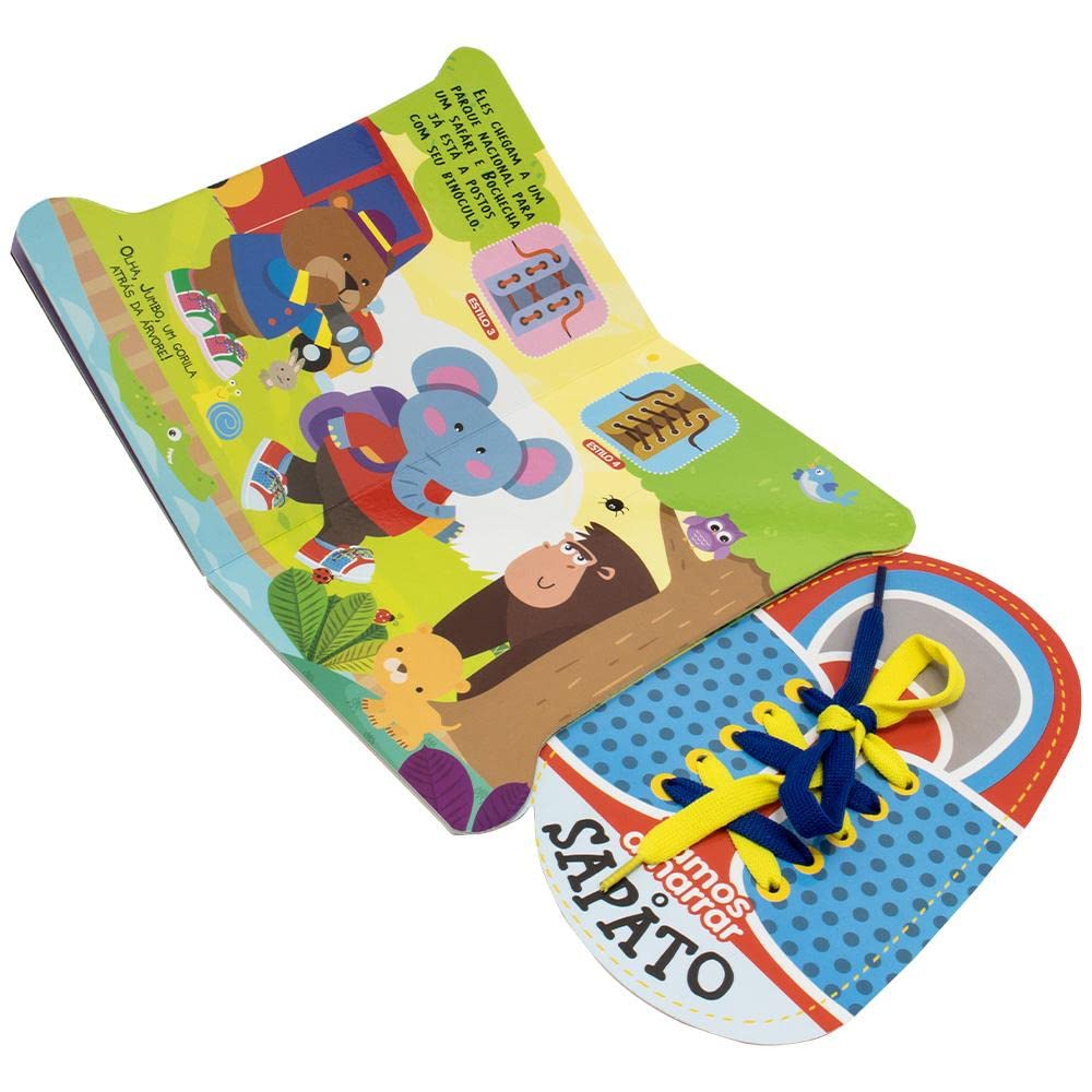 Livro Infantil Interativo Amarre-Me Vamos Amarrar o Sapato Sensorial para 3+ anos - Interativo - Brasil
