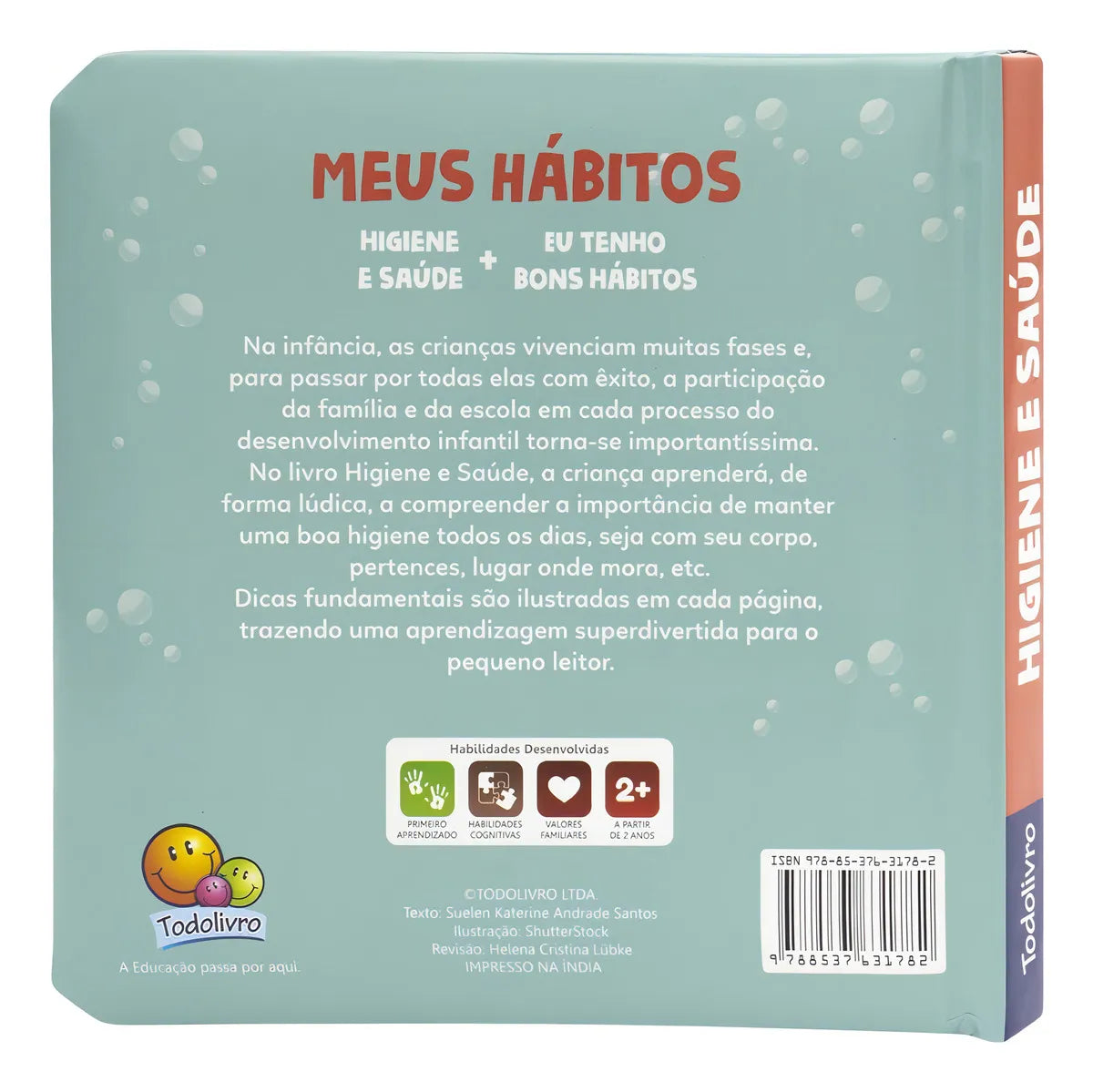 Livro Infantil Higiene e Saúde - Meus Hábitos Saudáveis detalhe - Educativo certificado INMETRO - São Vicente SP