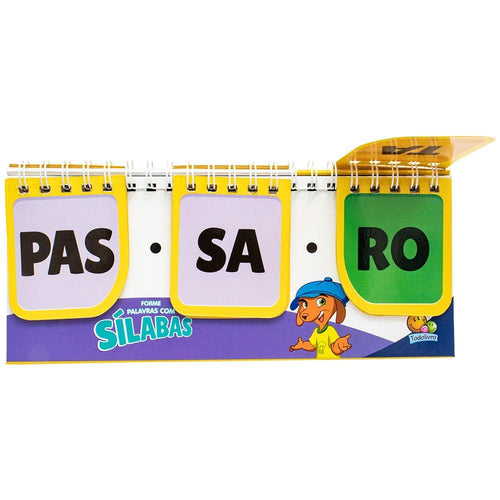 Flip Book Palavras Escolinha TogetherLab - Desenvolve Coordenação Motora - EVA - Litoral Paulista