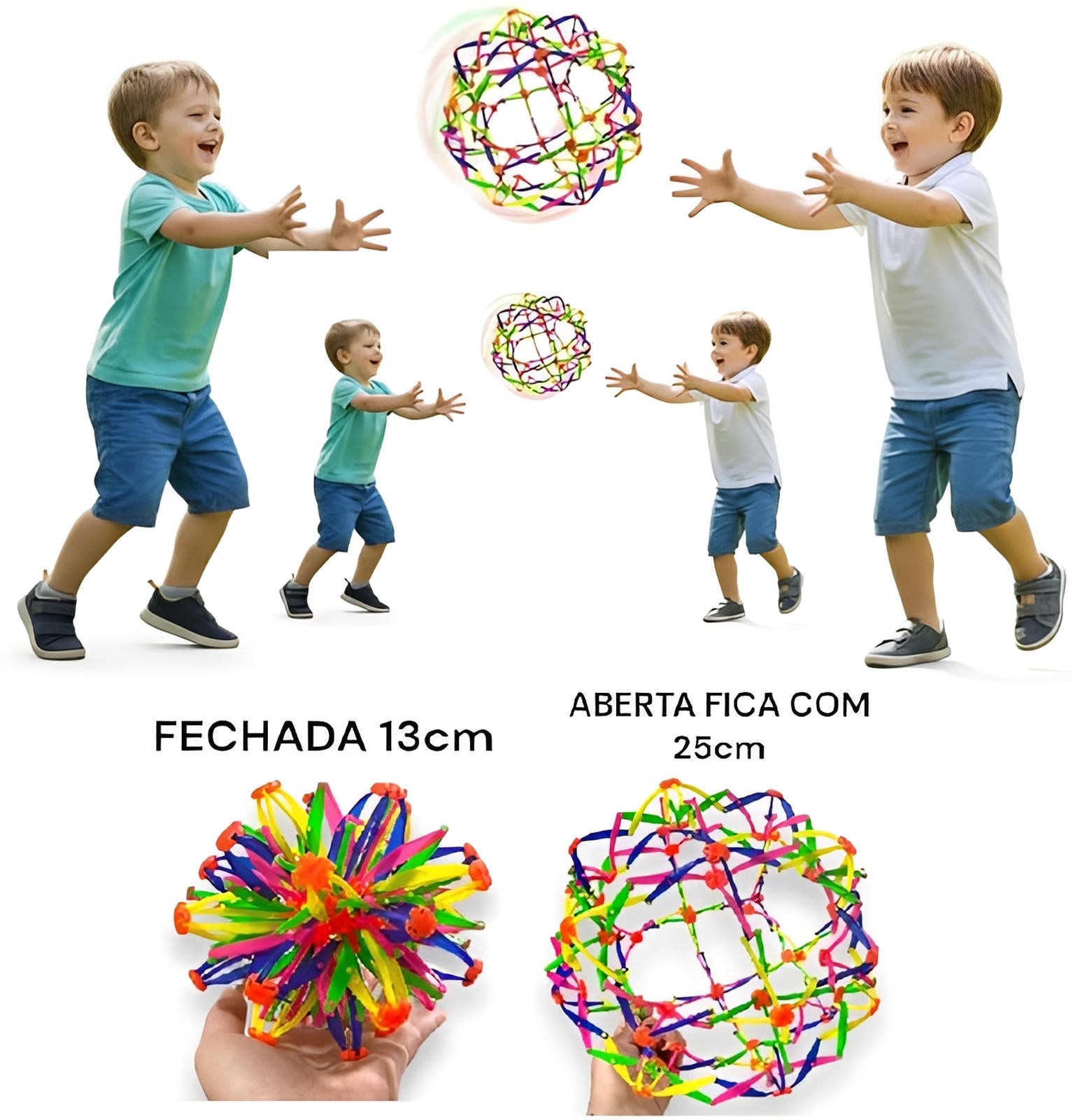 🌈 Bola Expansível Colorida — Brinquedo Expansível