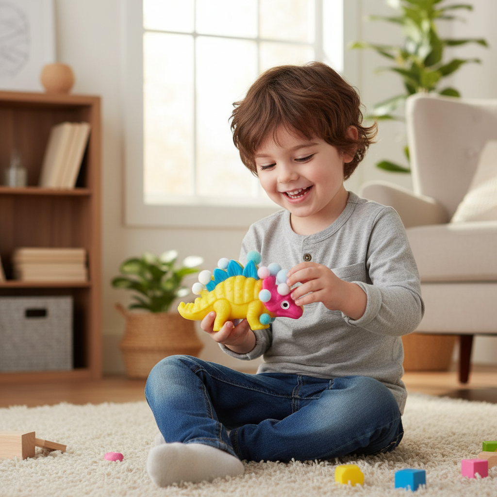 🦕 Dinossauro Pop-It Sensorial Sensorial para 3+ anos - Lúdico - Brasil